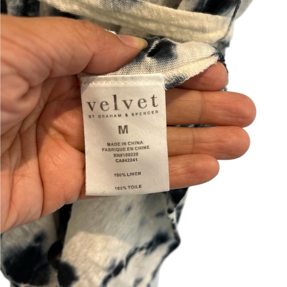 Velvet by Graham & Spencer Cream and Black Tie-Dye Woman’s Dress Medium - Picture 7 of 11
